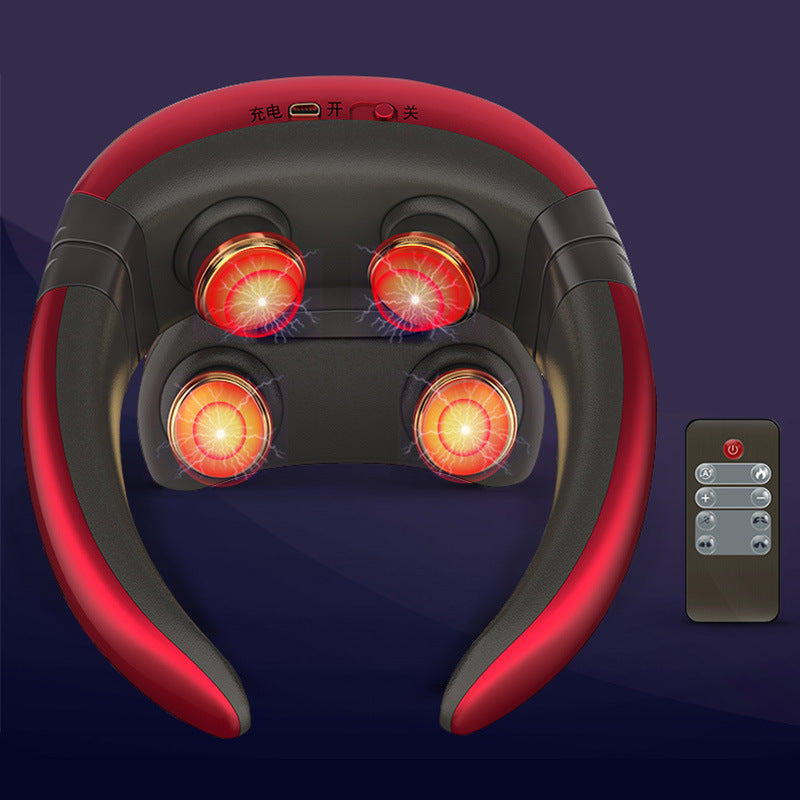 Smart Electric Pulse Back and Neck Massage 4 Heads Pain Relief Tool Health Care Relaxation Cervical Vertebra Physiotherapy Smart Electric Pulse Back and Neck Massage 4 Heads Pain Relief Tool Health Care Relaxation Cervical Vertebra Physiotherapy