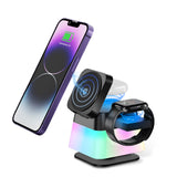 4 In 1 Rotatable Colorful Lighting Wireless Charger Stand For Phone 15 14 13 12 Pro Max 8 7 Holder Magnetic Fast Charging Station 4 In 1 Rotatable Colorful Lighting Wireless Charger Stand For Phone 15 14 13 12 Pro Max 8 7 Holder Magnetic Fast Charging Station