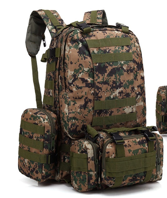 Men's Travel Backpack Oxford Cloth Outdoors Backpack Army Camouflage Tactics Double Shoulder Bag Mountaineering Large Combination Backpack Men's Travel Backpack Oxford Cloth Outdoors Backpack Army Camouflage Tactics Double Shoulder Bag Mountaineering Large Combination Backpack