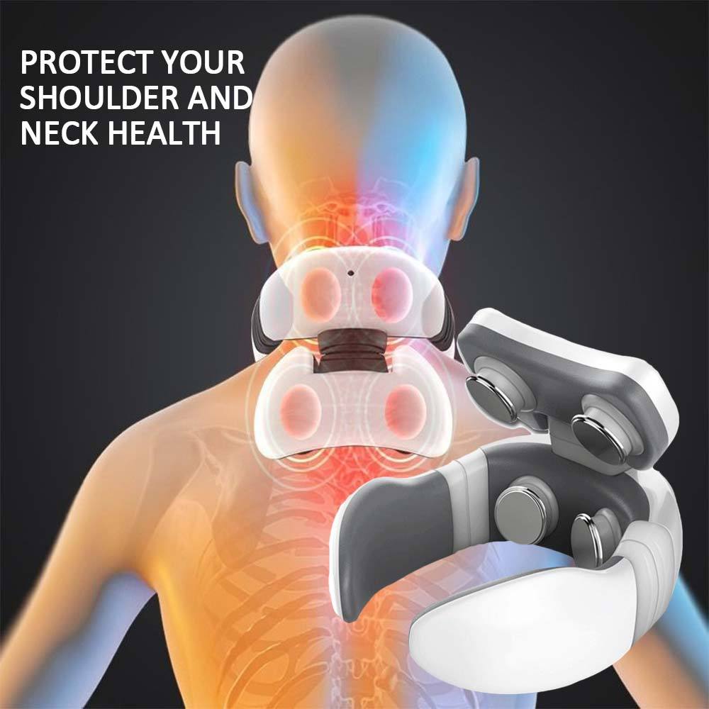 Smart Electric Pulse Back and Neck Massage 4 Heads Pain Relief Tool Health Care Relaxation Cervical Vertebra Physiotherapy Smart Electric Pulse Back and Neck Massage 4 Heads Pain Relief Tool Health Care Relaxation Cervical Vertebra Physiotherapy