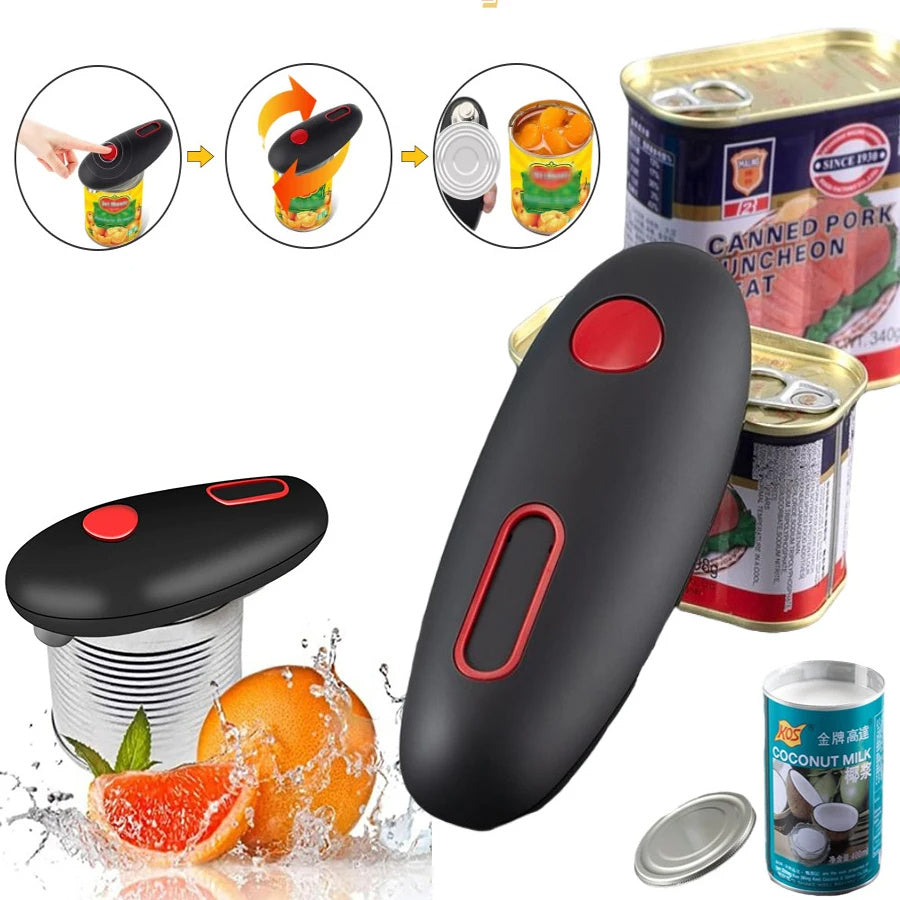 Electric Can Opener Automatic Jar Bottle Can Machine One Touch Portable Kitchen Hand Free Opening Opener Tool Gadgets Electric Can Opener Automatic Jar Bottle Can Machine One Touch Portable Kitchen Hand Free Opening Opener Tool Gadgets