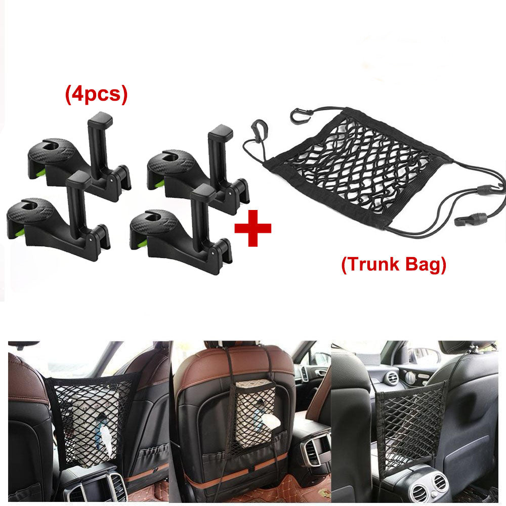 Car Headrest Hook with Phone Holder Seat Back Hanger for Bag Handbag Purse Grocery Cloth Car Headrest Hook with Phone Holder Seat Back Hanger for Bag Handbag Purse Grocery Cloth