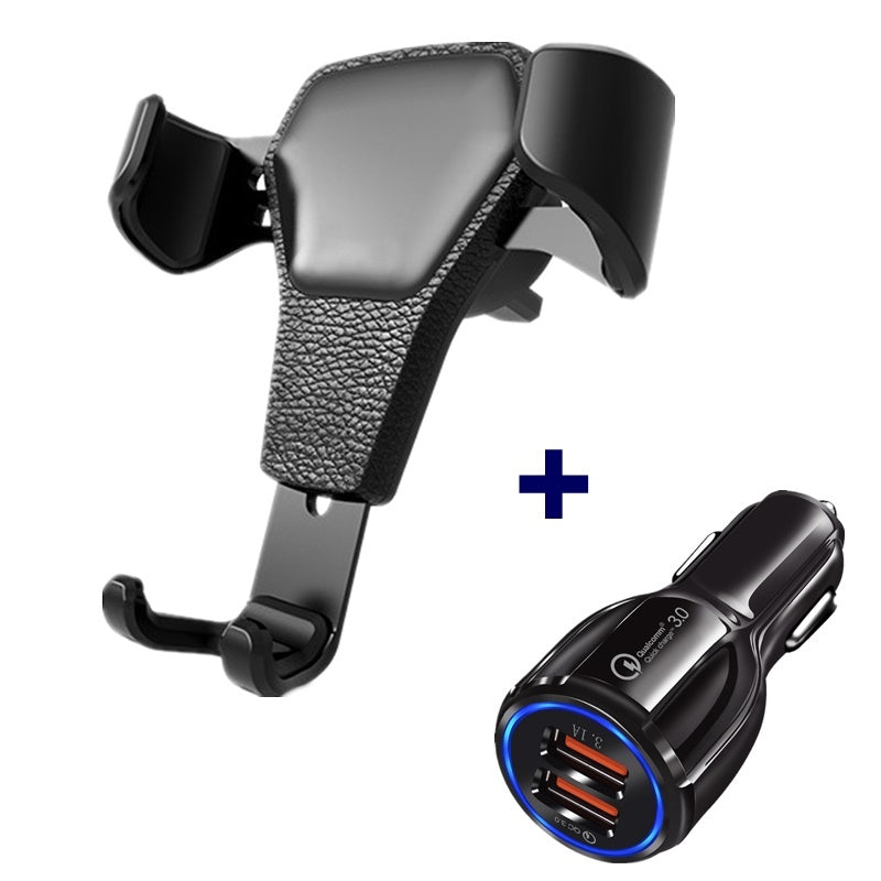 Leather grain gravity mobile phone car holder Leather grain gravity mobile phone car holder