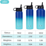 Stainless Steel Double Wall Water Bottle, Sweat-Proof Vacuum Insulated Bottle with Straw Lid (18Oz, 22Oz, 32Oz), BPA Free to Keep Beverages Cold for 24 Hrs or Hot for 12 Hrs Stainless Steel Double Wall Water Bottle, Sweat-Proof Vacuum Insulated Bottle with Straw Lid (18Oz, 22Oz, 32Oz), BPA Free to Keep Beverages Cold for 24 Hrs or Hot for 12 Hrs