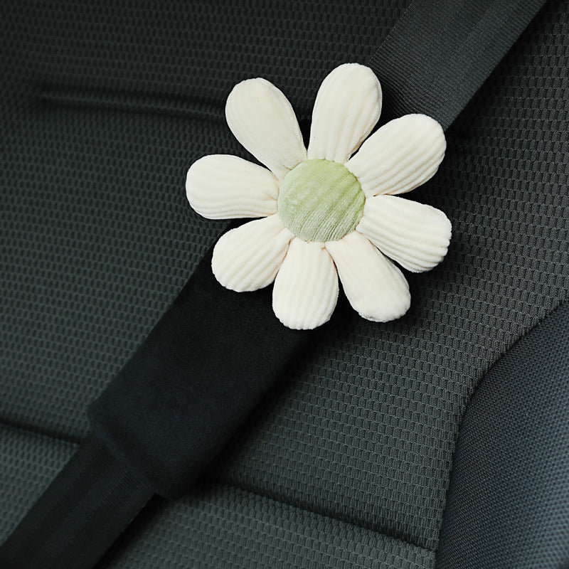 Plush headrest creative flowers car Plush headrest creative flowers car