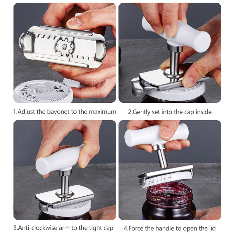 Adjustable Jar Opener Stainless Steel Lids Off Jar Opener Bottle Opener Kitchen Accessories Can Opener Adjustable Jar Opener Stainless Steel Lids Off Jar Opener Bottle Opener Kitchen Accessories Can Opener