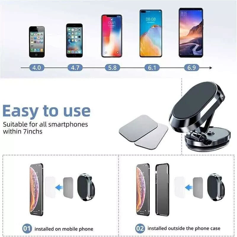 Magnetic Phone Holder For Car, Dashboard Car Phone Holder Mount Magnetic Stainless Steel Car Phone Holder - Dashboard Mount, Water-resistant, Rotatable Magnetic Phone Holder For Car, Dashboard Car Phone Holder Mount Magnetic Stainless Steel Car Phone Holder - Dashboard Mount, Water-resistant, Rotatable