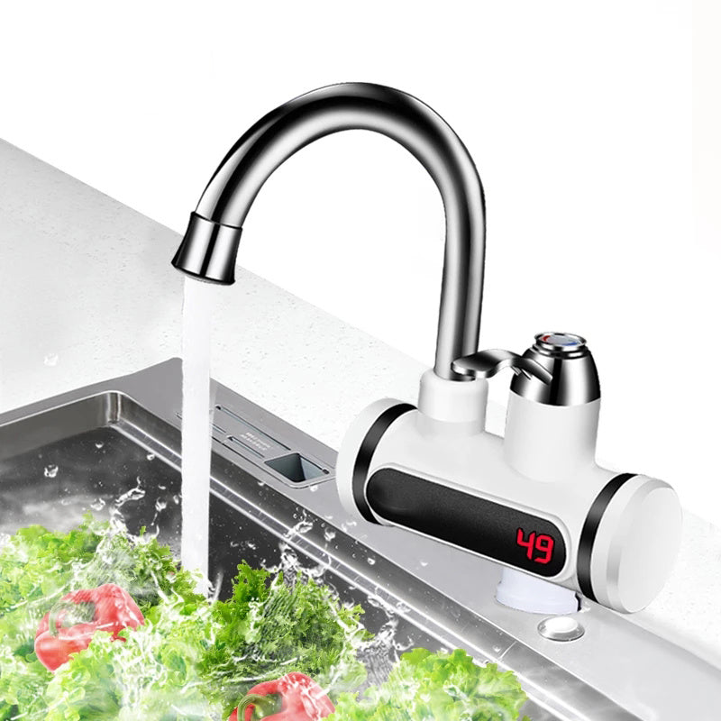 Kitchen Electric Water Tap  Water Heater Temperature Display Cold Heating Faucet Hot Water Faucet Heater Kitchen Electric Water Tap  Water Heater Temperature Display Cold Heating Faucet Hot Water Faucet Heater