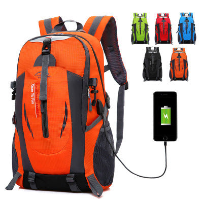 USB rechargeable bag new double shoulder bag male large capacity outdoor mountaineering bag women sports leisure travel bag USB rechargeable bag new double shoulder bag male large capacity outdoor mountaineering bag women sports leisure travel bag