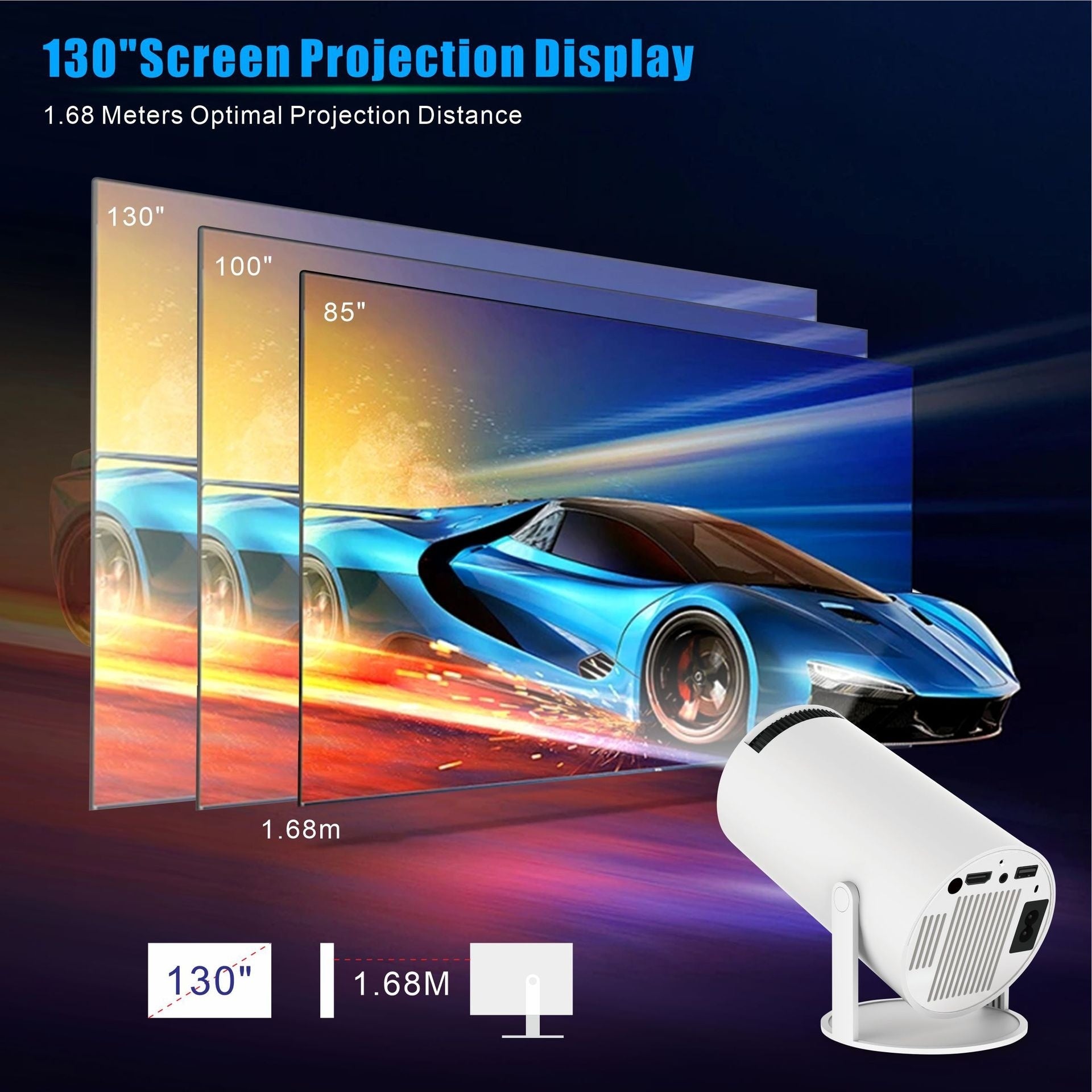 HY300 Pro Projector Home Theater Entertainment Portable Small Projector HY300 Pro Projector Home Theater Entertainment Portable Small Projector