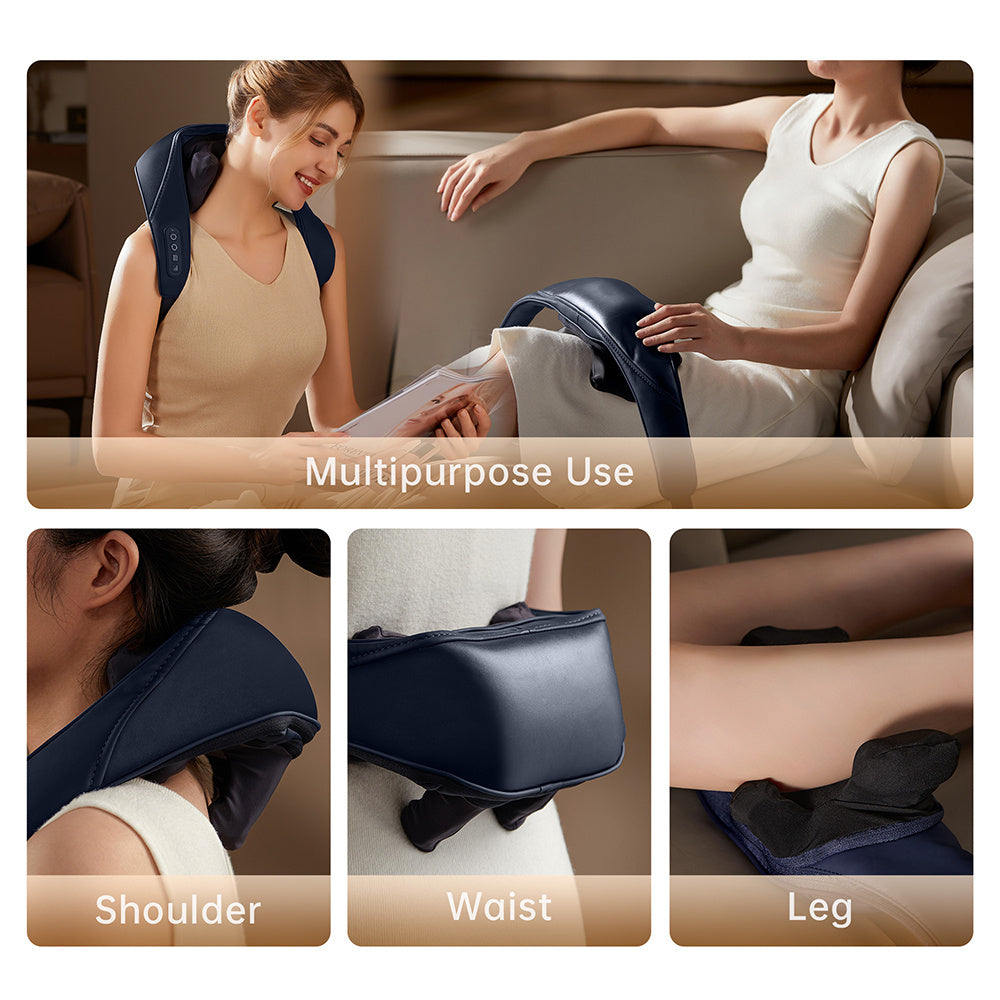 Kneading Shoulder Massager With Heat Therapy 2 Speed Modes Portable Neck Back Pain Relief Kneading Shoulder Massager With Heat Therapy 2 Speed Modes Portable Neck Back Pain Relief