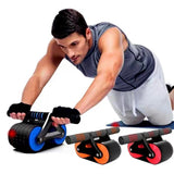 Double Wheel Abdominal Exerciser Women Men Automatic Rebound Ab Wheel Roller Waist Trainer Gym Sports Home Exercise Devices Double Wheel Abdominal Exerciser Women Men Automatic Rebound Ab Wheel Roller Waist Trainer Gym Sports Home Exercise Devices