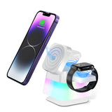 4 In 1 Rotatable Colorful Lighting Wireless Charger Stand For Phone 15 14 13 12 Pro Max 8 7 Holder Magnetic Fast Charging Station 4 In 1 Rotatable Colorful Lighting Wireless Charger Stand For Phone 15 14 13 12 Pro Max 8 7 Holder Magnetic Fast Charging Station