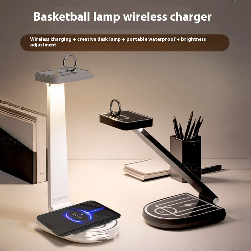 Creative Basketball Stand Table Lamp Mobile Phone Wireless Charging Lamp Creative Basketball Stand Table Lamp Mobile Phone Wireless Charging Lamp