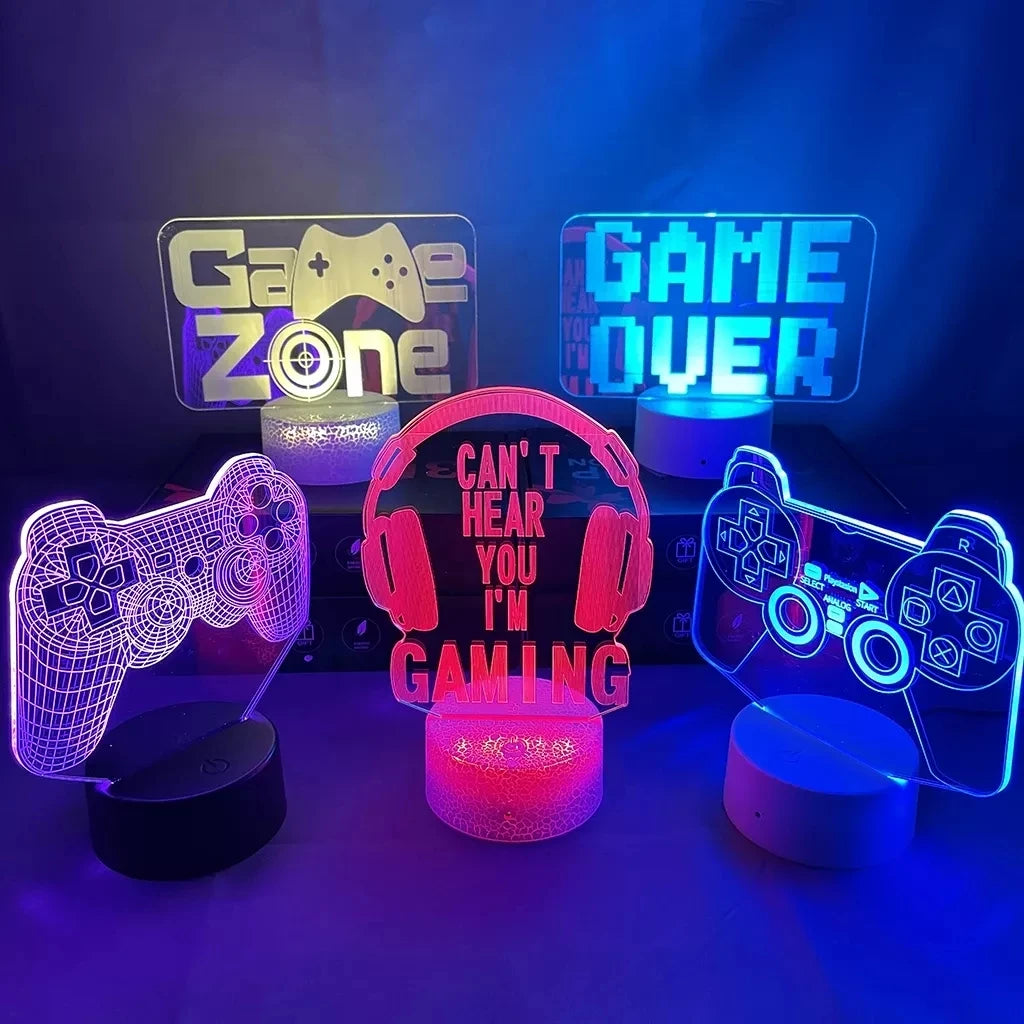 3D LED Gaming Setup RGB Lamp USB Powered Gaming Room Children'S Lamp Bedroom Night Lights LED Table Lamp Indoor Lighting Gifts 3D LED Gaming Setup RGB Lamp USB Powered Gaming Room Children'S Lamp Bedroom Night Lights LED Table Lamp Indoor Lighting Gifts