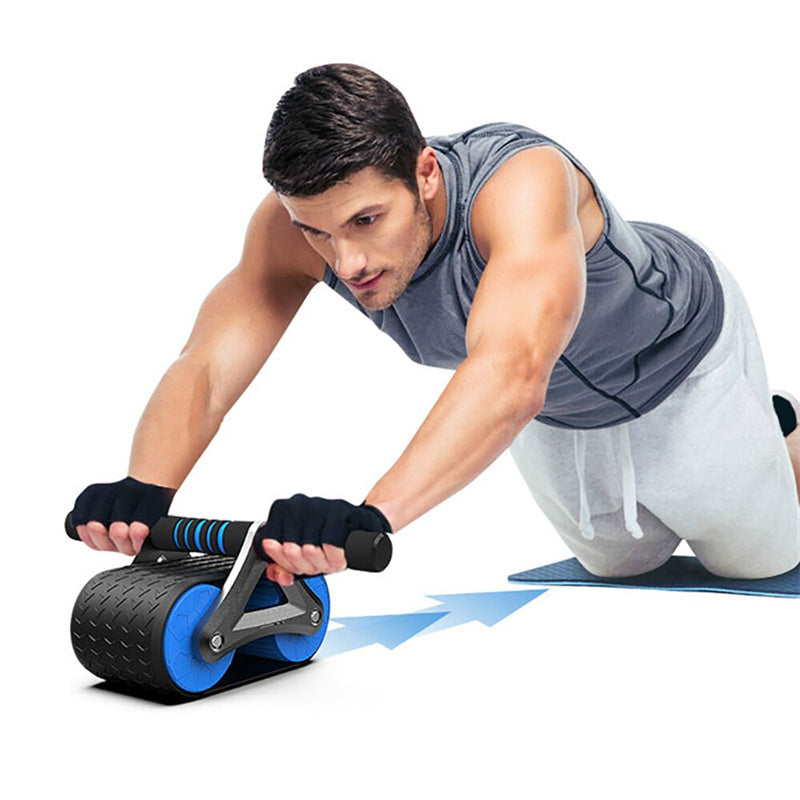 Double Wheel Abdominal Exerciser Women Men Automatic Rebound Ab Wheel Roller Waist Trainer Gym Sports Home Exercise Devices Double Wheel Abdominal Exerciser Women Men Automatic Rebound Ab Wheel Roller Waist Trainer Gym Sports Home Exercise Devices