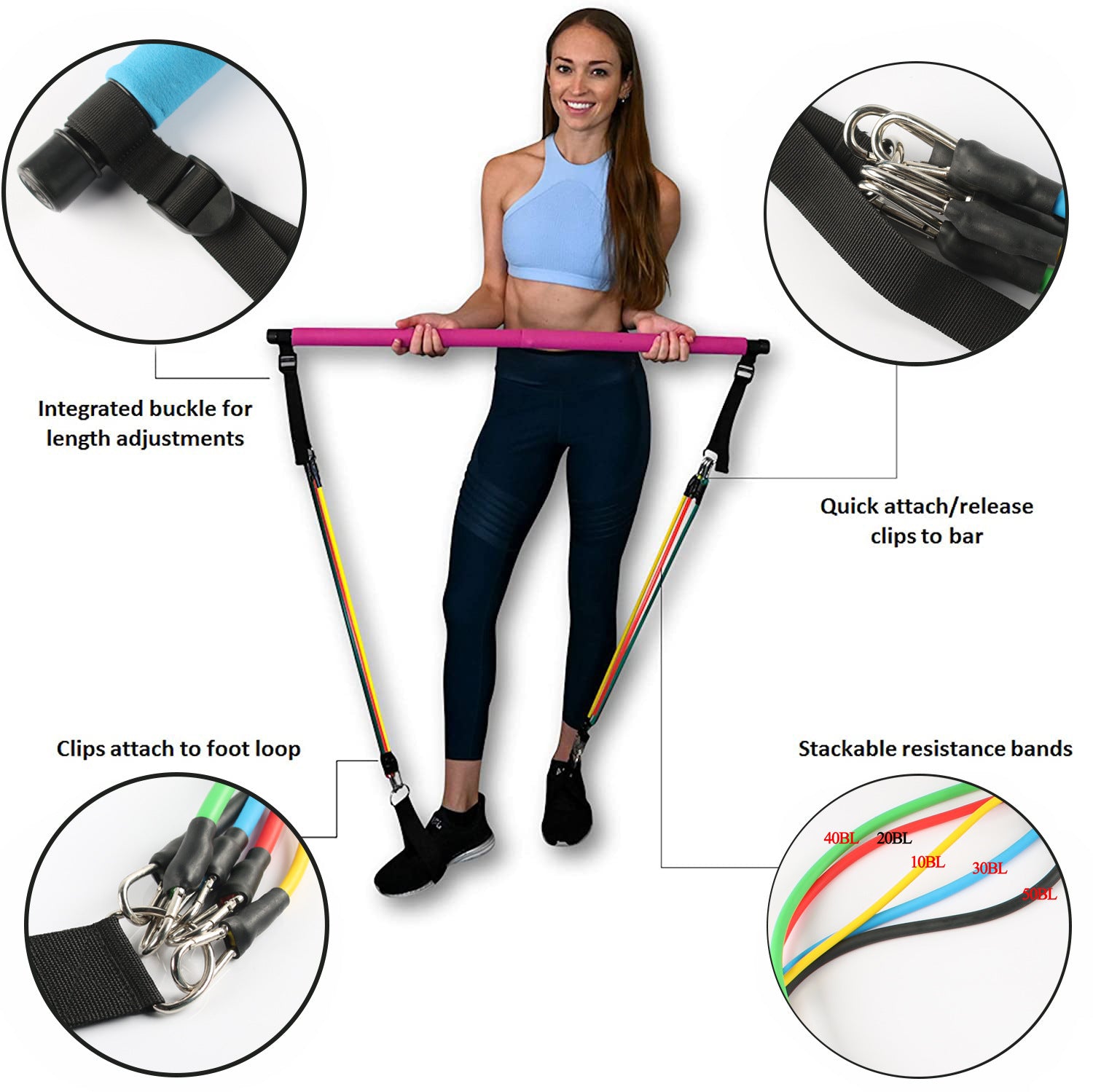 Fitness Yoga Pilates Bar Portable Gym Accessories Sport Elastic Bodybuilding Resistance Bands For Home Trainer Workout Equipment Fitness Yoga Pilates Bar Portable Gym Accessories Sport Elastic Bodybuilding Resistance Bands For Home Trainer Workout Equipment