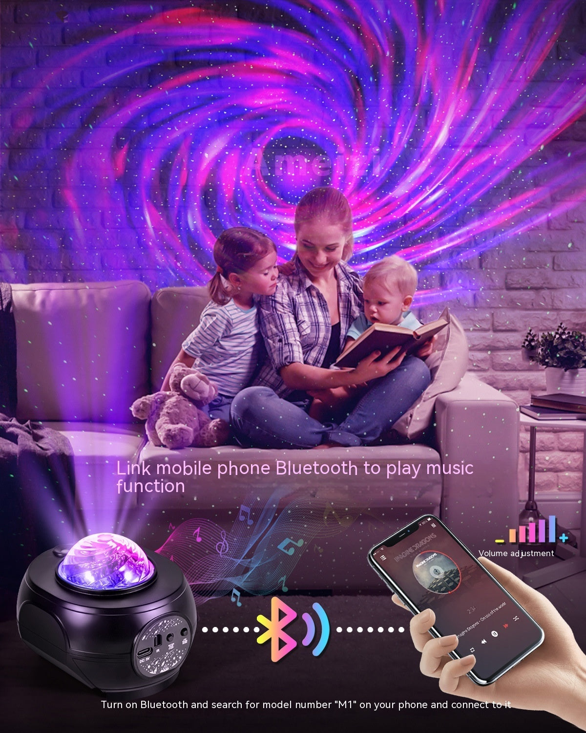 APP Starry Sky Projector Music Small Night Lamp APP Starry Sky Projector Music Small Night Lamp