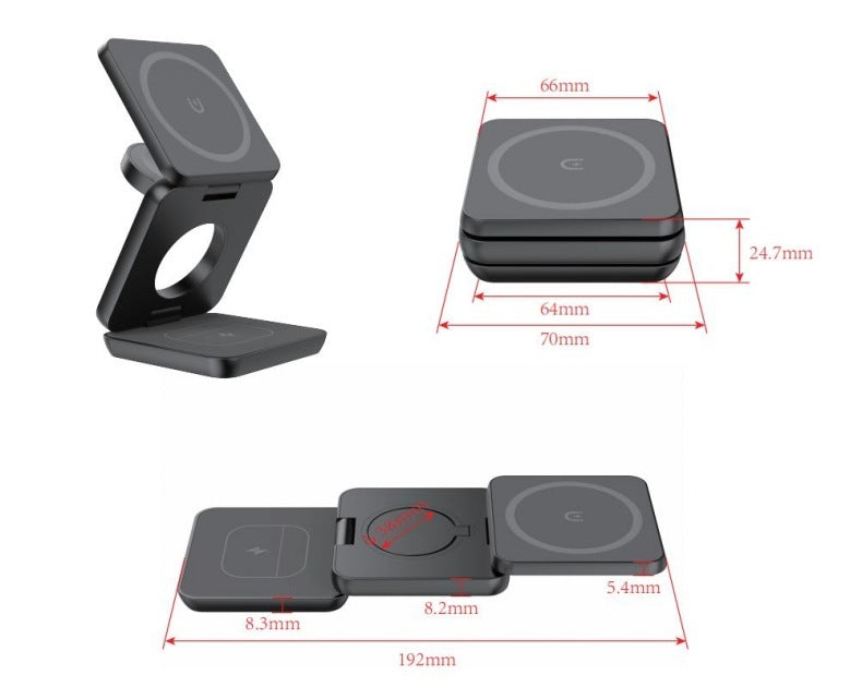 Magnetic Suction Wireless Charging And Folding Phone Holder Magnetic Suction Wireless Charging And Folding Phone Holder