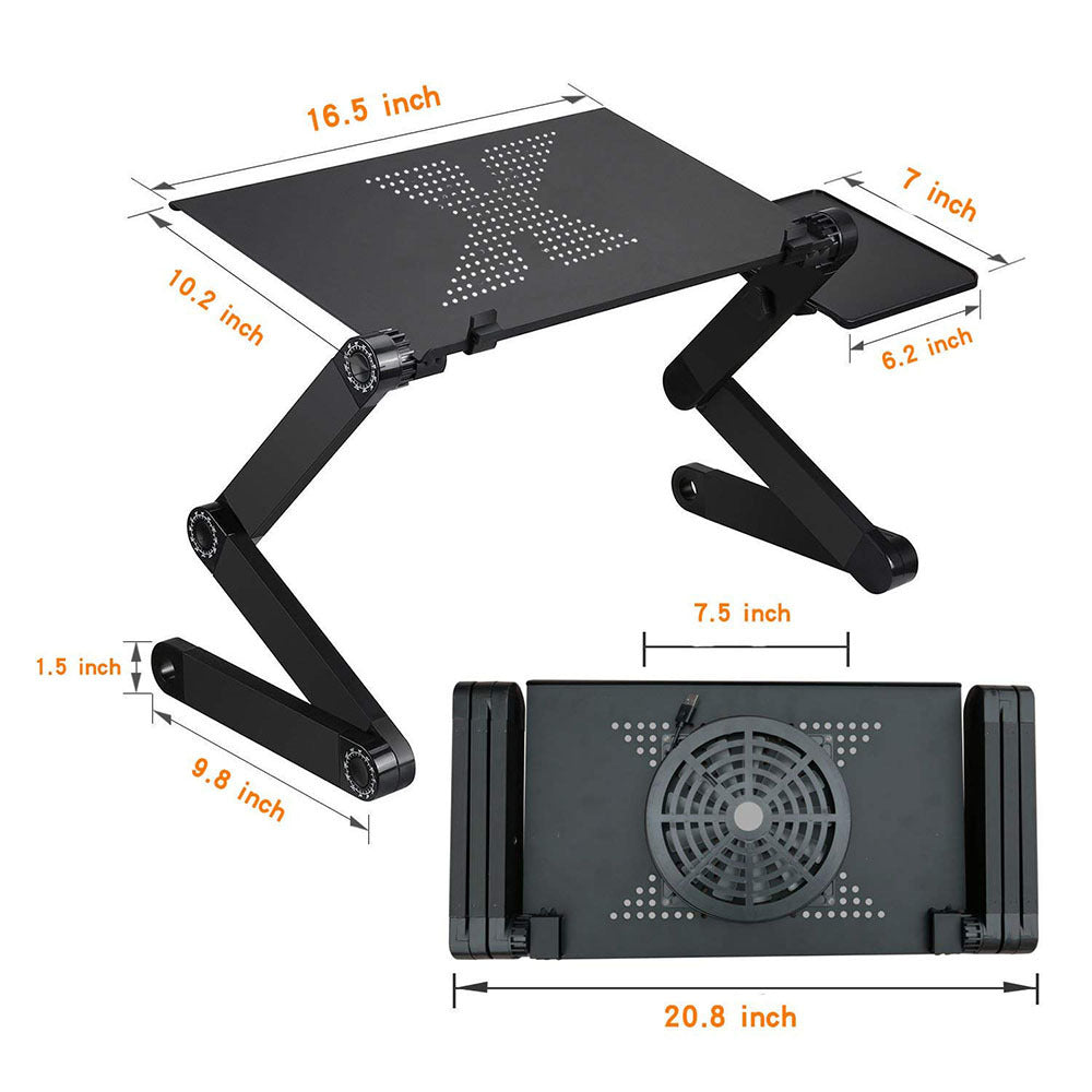 Laptop-Table-Stand Desk Mouse-Pad Notebook Folding Ergonomic-Design Adjustable with Laptop-Table-Stand Desk Mouse-Pad Notebook Folding Ergonomic-Design Adjustable with
