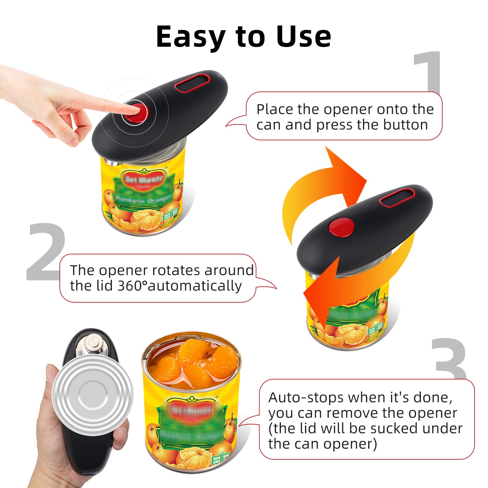 Electric Can Opener Automatic Bottle Opener Cordless One Tin Touch Edges Handheld Jar Openers Kitchen Bar Tool Gadgets Electric Can Opener Automatic Bottle Opener Cordless One Tin Touch Edges Handheld Jar Openers Kitchen Bar Tool Gadgets