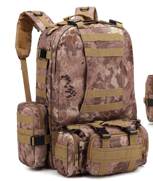 Men's Travel Backpack Oxford Cloth Outdoors Backpack Army Camouflage Tactics Double Shoulder Bag Mountaineering Large Combination Backpack Men's Travel Backpack Oxford Cloth Outdoors Backpack Army Camouflage Tactics Double Shoulder Bag Mountaineering Large Combination Backpack