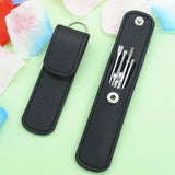 Stainless Steel Ear Pick Leather Set Stainless Steel Ear Pick Leather Set