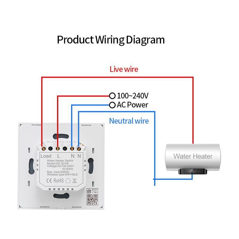 Water Heater Switch Intelligent High-power Water Heater Switch Timing Control Water Heater Switch Intelligent High-power Water Heater Switch Timing Control