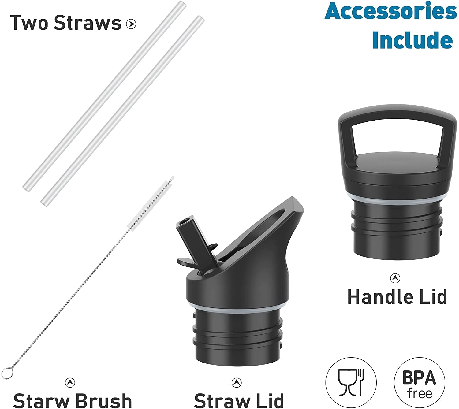 Stainless Steel Double Wall Water Bottles, Vacuum Insulated Bottle with Straw Lid, Insulated Water Bottle Keeps Water Cold for 24 Hours, Hot for 12 Hours, Hiking, Sports Stainless Steel Double Wall Water Bottles, Vacuum Insulated Bottle with Straw Lid, Insulated Water Bottle Keeps Water Cold for 24 Hours, Hot for 12 Hours, Hiking, Sports