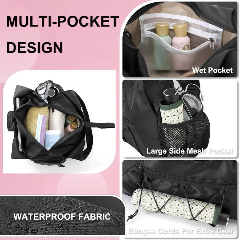 Yoga Mat Bag with Shoe Compartment and Wet Pocket - Versatile Gym Tote with Yoga Strap for Travel and Fitness Essentials Yoga Mat Bag with Shoe Compartment and Wet Pocket - Versatile Gym Tote with Yoga Strap for Travel and Fitness Essentials