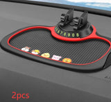 Non-Slip Car Phone Pad For 4-in-1 Car Parking Number Card Anti-Slip Mat Auto Phone Holder Sticky Anti Slide Dash Phone Mount Non-Slip Car Phone Pad For 4-in-1 Car Parking Number Card Anti-Slip Mat Auto Phone Holder Sticky Anti Slide Dash Phone Mount