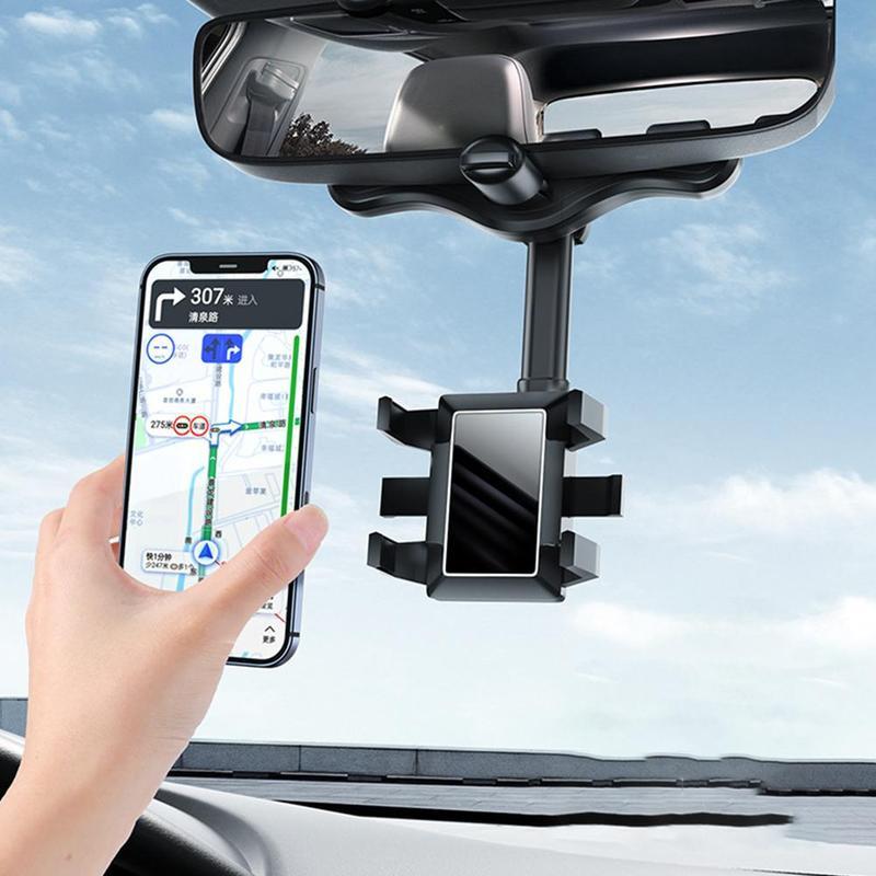 Rearview Mirror Phone Holder For Car Rotatable And Retractable Car Phone Holder Multifunctional 360 Rear View Mirror Phone Holder Suitable For All Mobile Phones And All Car Rearview Mirror Phone Holder For Car Rotatable And Retractable Car Phone Holder Multifunctional 360 Rear View Mirror Phone Holder Suitable For All Mobile Phones And All Car
