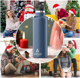 Stainless Steel Double Wall Water Bottles, Vacuum Insulated Bottle with Straw Lid, Insulated Water Bottle Keeps Water Cold for 24 Hours, Hot for 12 Hours, Hiking, Sports Stainless Steel Double Wall Water Bottles, Vacuum Insulated Bottle with Straw Lid, Insulated Water Bottle Keeps Water Cold for 24 Hours, Hot for 12 Hours, Hiking, Sports