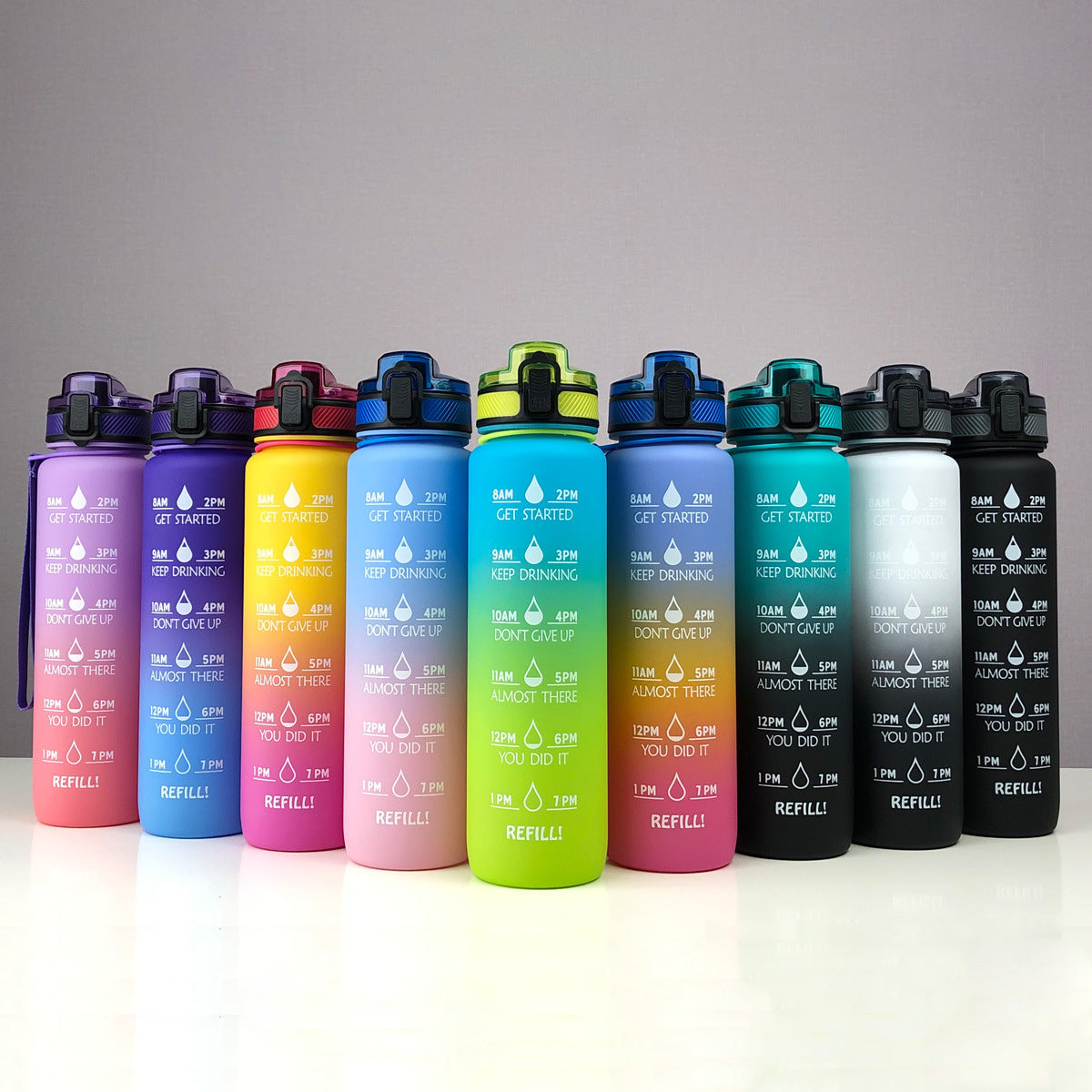 Sports Frosted Gradient Water Bottle Sports Frosted Gradient Water Bottle
