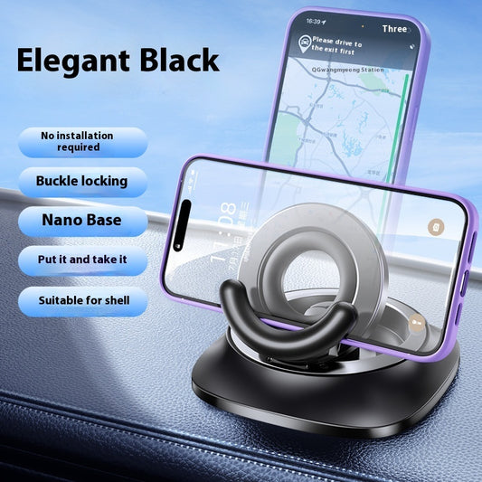 Magnetic Phone Holder With Vacuum Suction Foldable Adjustable Car Mount Magnetic Bracket Suction Nonslip For Busy Commuters