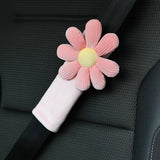 Plush headrest creative flowers car