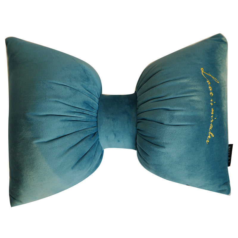 Velvet car headrest pillow
