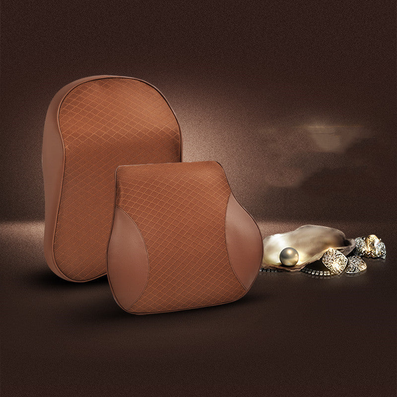 Headrest in car seat cushion