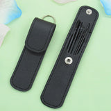 Stainless Steel Ear Pick Leather Set