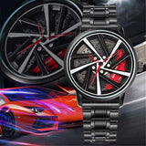 Original Rotate Watches Car Rim Watch 3D Real Men Watches Waterproof Quartz Men'S Sports 360° Rotate Wheel Watches for Men Clock